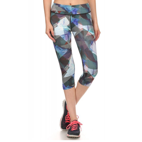 Women's Printed Capri Yoga Leggings